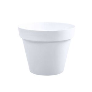 Pot Rond Toscane - 20x17cm - 3l - Blanc - Eda Plastiques