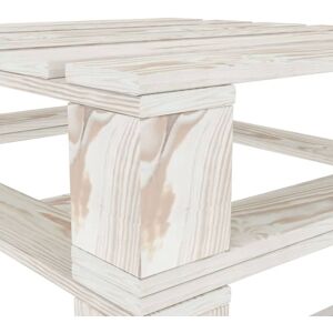 Haute Qualité Luxueux - Table D'ext&eacuterieur; Palette Table De Salon De Jardin Blanc Bois Ru308329 - Publicité