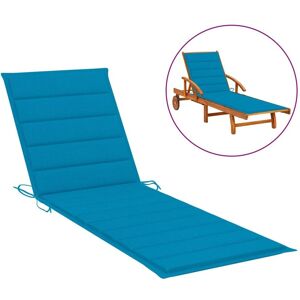 Vidaxl Coussin De Chaise Longue Bleu 200x70x3 Cm Tissu - Publicité