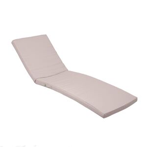 Coussin Bain De Soleil - Matelas Pour Transat Déhoussable - 185x55x5cm - Gris Galet - Publicité