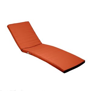 Coussin Bain De Soleil - Matelas Pour Transat Déhoussable - 185x55x5cm - Terracotta - Publicité