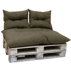 Kit Palette Classic - Matelas Taupe + 2 Coussins Dossier - Jardin Prive - Publicité