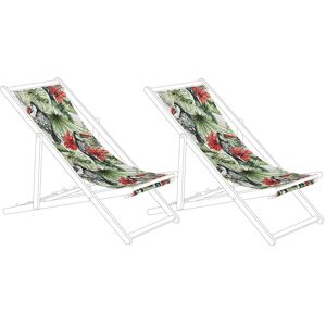 Set De 2 Toiles De Rechange Pour Transat Avec Motifs Toucans Anzio/Avellino - Publicité