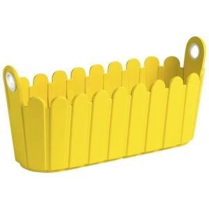 Jardiniere D'extérieur - Jardiniere En Plastique Recyclé - L.38,9 X L.14,8 X H.19,1 Cm - 4,3 Litres - Coloris Jaune - Poetic - Publicité