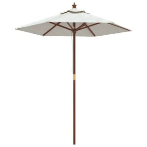 Vidaxl Parasol De Jardin Avec Mât En Bois Sable 196x231 Cm - Publicité