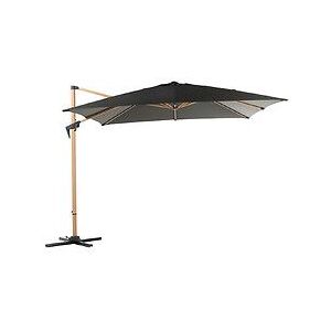 Proloisirs Parasol De Jardin D?Port? Roma Look Bois ? Manivelle 3 X 3 M - Heat Oak/Gris - Publicité