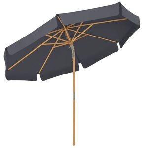 Parasol 3 M Ombrelle Octogonal Protection Solaire Anti-Uv Upf50+ Mât Et Baleines En Bois Inclinable Sans Socle Pour Terrasse Balcon Jardin Gris Helloshop26 12_0001812 - Publicité