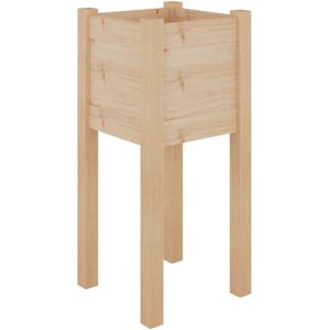 Vidaxl Jardinière D'extérieur 31x31x70 Cm Bois De Pin Massif - Publicité