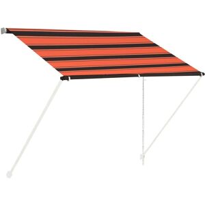 vidaXL Auvent Rétractable 100x150 Cm Orange Et Marron - Publicité