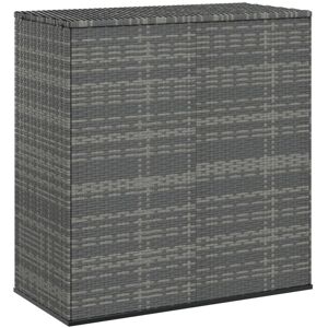 Vidaxl Boîte À Coussins De Jardin Résine Tressée 100x49x103,5 Cm Gris - Publicité