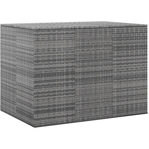 Vidaxl Boîte À Coussins De Jardin Résine Tressée 145x100x103 Cm Gris - Publicité