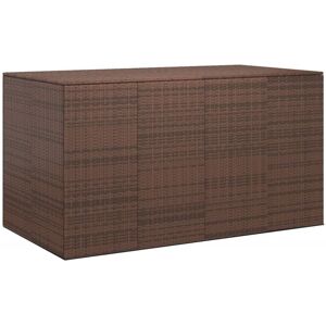 Vidaxl Boîte À Coussins De Jardin Résine Tressée 194x100x103 Cm Marron - Publicité