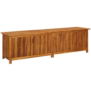 Qualité Luxe:-) Bo&icircte; De Rangement De Jardin - Coffre De Rangement - Bac De Rangement - 200x50x58 Cm Bois D'acacia Solide &28779 - Publicité