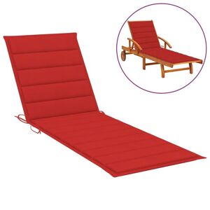 vidaXL Coussin de chaise longue Rouge 200x50x3 cm Tissu - Publicité