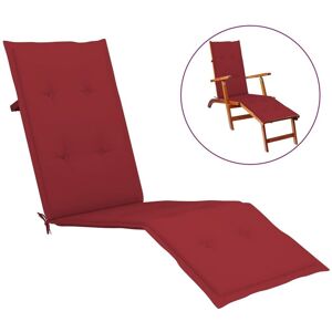 Vidaxl Coussin De Chaise De Terrasse Rouge Bordeaux (75+105)X50x3 Cm - Publicité