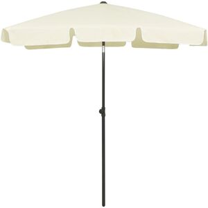 Vidaxl Parasol De Plage Jaune Sable 180x120 Cm - Publicité