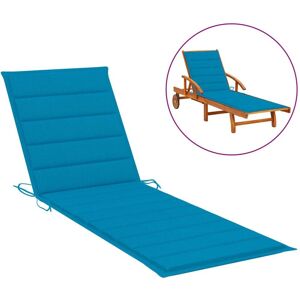 Vidaxl Coussin De Chaise Longue Bleu 200x50x3 Cm Tissu - Publicité