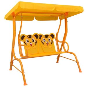 Vidaxl Balancelle Pour Enfants Jaune 115x75x110 Cm Tissu - Publicité