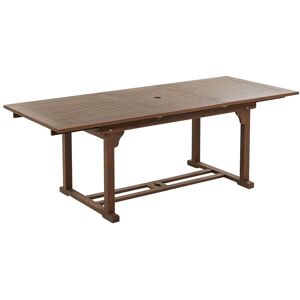 Table De Jardin Extensible 160/220 X 90 Cm En Bois D'acacia Foncé Amantea - Publicité