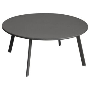 Table D'appoint Ronde En Acier - Gris Foncé - D 90 X H 40 Cm - Gamme Saona - Publicité