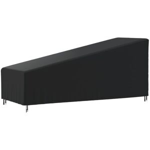 Vidaxl Housse De Chaise Longue Noir 195x76x40/80 Cm Oxford 420d - Publicité