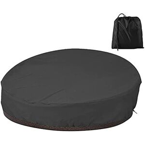 Housse De Protection Canapé-Lit Rond Jardin Imperméable, Couverture De Lit De Jardin Rond Salon Exterieur Oxford 210d,Anti-Uv Et Coupe-Vent 204*60cm - Publicité