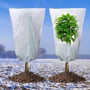 Hivernage pour Plantes, Voile D'hivernage Plante, Housse de Protection pour Plante Non Tiss¿¿e, Housse Hivernage Plante avec Cordon de Serrage, Blanc(120 x 180CM) - Publicité