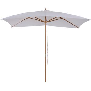 Outsunny Parasol droit rectangulaire de jardin grande taille dim. 3L x 2l x 2,5H m blanc