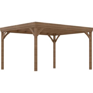 Outsunny Pergola en bois support pour plantes grimpantes rosiers pour patio extérieur arrière-cour 365 x 300 x 215 cm marron   Aosom France