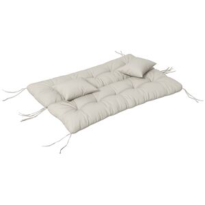 Outsunny Ensemble de 4 coussins d'extérieur pour balancelle de jardin, 1 coussin d'assise coussins de dossier et 2 oreillers