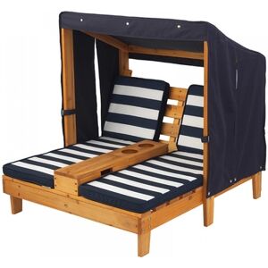 Kidkraft® Chaise longue enfant double bois, porte-boissons 00524