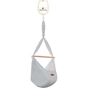 SCHMUSEWOLKE Hamac a ressort bebe Clouds bleu bebe crochet de porte beige