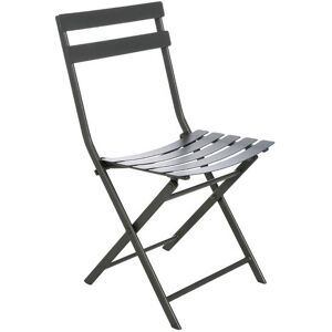 Hespéride Chaise de jardin pliante GREENSBORO Graphite Acier traité époxy, Traitement antirouille renforcé Hespéride