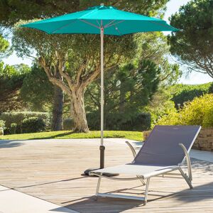 Hespéride Parasol droit rond ANZIO Émeraude 2,3 m - Polyester, Acier traité époxy Hespéride