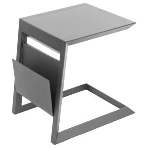 Hespéride Table d'appoint de jardin carrée ALLURE Graphite 55 x 45 cm - Aluminium traité époxy Hespéride