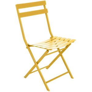 Hespéride Chaise de jardin pliante GREENSBORO Moutarde Acier traité époxy, Traitement antirouille renforcé Hespéride