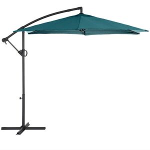 Hespéride Parasol déporté rond JANEIRO Bleu canard 3 m - Aluminium, Acier traité époxy, Polyester Hespéride