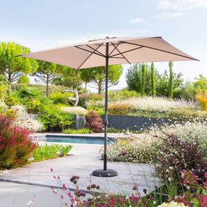 Hespéride Parasol droit rectangulaire inclinable LOOMPA Taupe 3 x 2 m - Aluminium Ancien prix : 59,99€ Hespéride