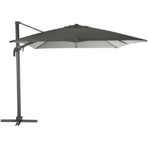 Parasol déporté carré inclinable ÉLÉA Ardoise   Graphite 3 x m - Aluminium traité époxy, Polyester Hespéride - Publicité