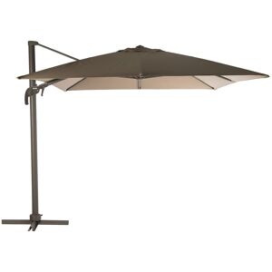 Hespéride Parasol déporté carré inclinable ÉLÉA Noisette   Praline 3 x m - Aluminium traité époxy, Polyester Hespéride