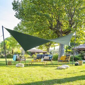 Hespéride Voile d'ombrage rectangulaire SHAE Vert olive 4 x 3 m - Polyester Hespéride