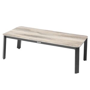 Hespéride Table basse de jardin rectangulaire PAVANE Graphite 120 x 60 39 cm - Aluminium traité époxy, ECP Hespéride