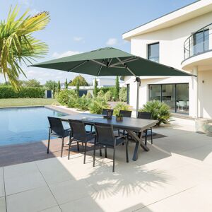 Hespéride Parasol déporté rectangulaire ÉQUADOR Vert olive 4 x 3 m - Aluminium Ancien prix : 249€ Hespéride