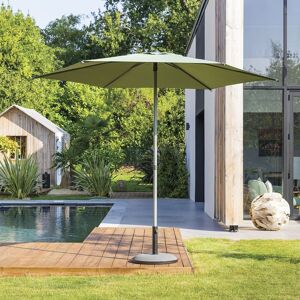 Parasol droit rond inclinable SOYA Vert Olive 2,7 m - Acier, Polyester Ancien prix : 39,99€ Hespéride - Publicité