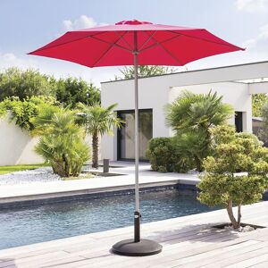 Hespéride Parasol droit rond ANZIO Grenade 2,3 m - Polyester, Acier traité époxy Hespéride