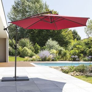 Hespéride Parasol déporté rond MANOA Bordeaux   Graphite 3 m - Aluminium Ancien prix : 99,99€ Hespéride