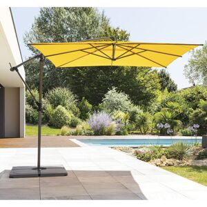 Hespéride Parasol déporté carré MANOA Jaune moutarde 2,5 x m - Acier Ancien prix : 99,99€ Hespéride