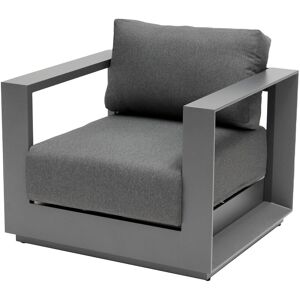 Hespéride Fauteuil de salon jardin ALLURE Graphite   Gris zebrano Aluminium traité époxy, Polyester Hespéride