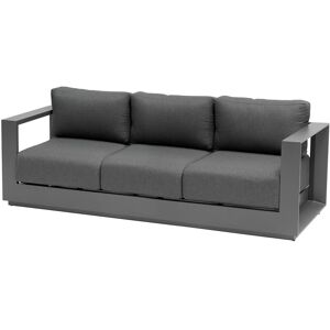 Hespéride Canapé de jardin ALLURE Graphite   Gris zebrano 3 places - Aluminium traité époxy, Polyester Hespéride