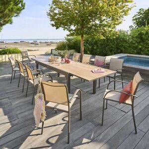 Hespéride Table de jardin extensible PIAZZA Houblon   Tonka 12 places - Aluminium, ECP Ancien prix : 599€ Hespéride